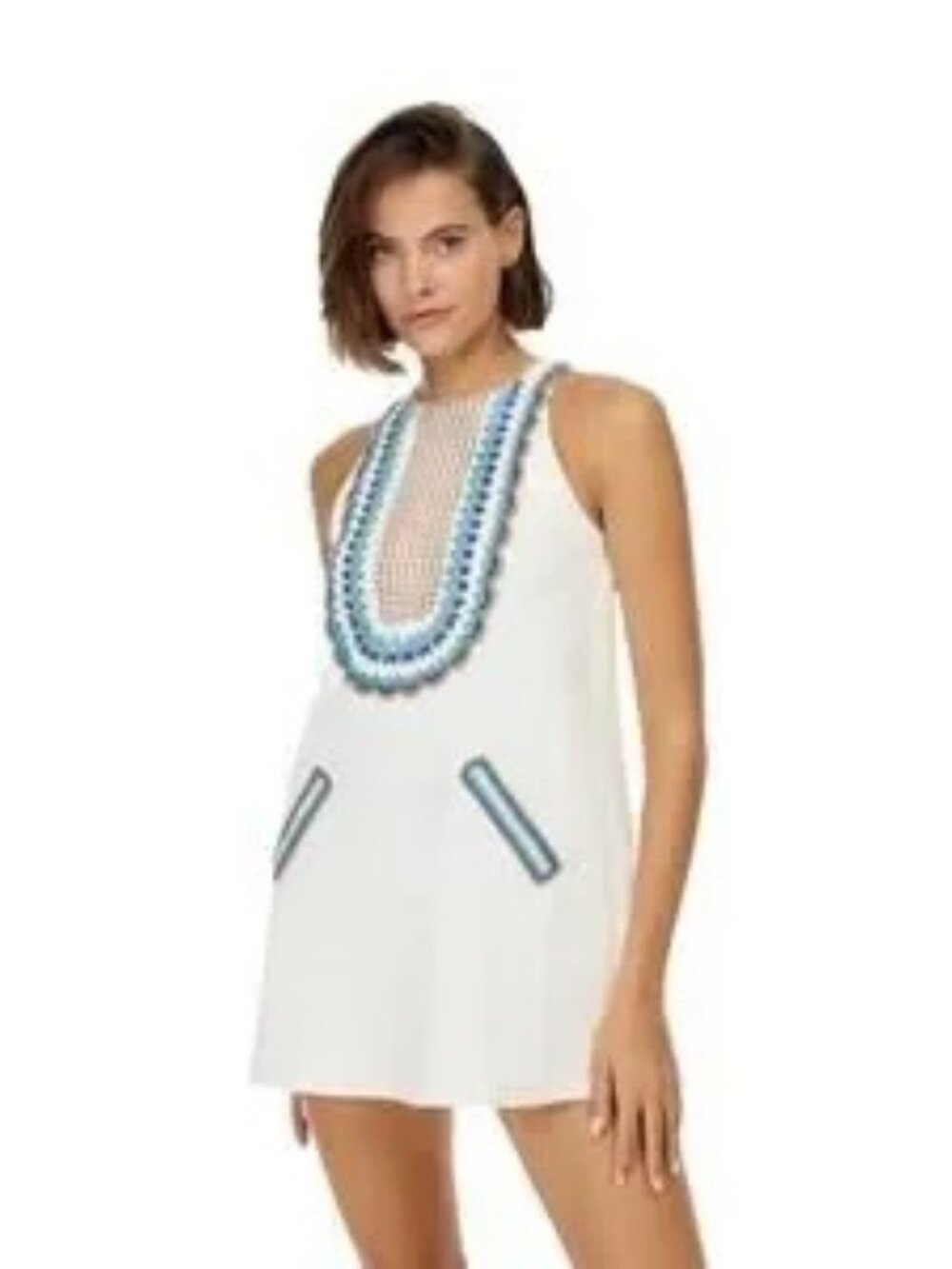 NWT My Beachy Side Arya Hand Crochet Mini Dress Size Small